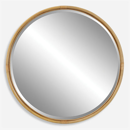 Uttermost Drift Away Rattan Round Mirror 09859