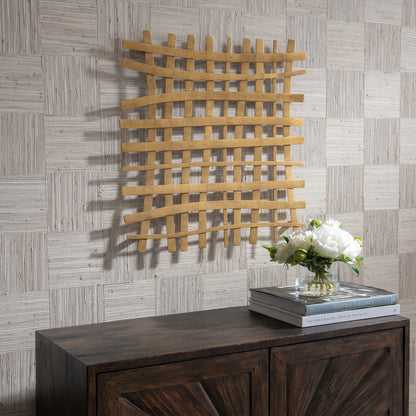 Uttermost Gridlines Gold Metal Wall Decor 04333