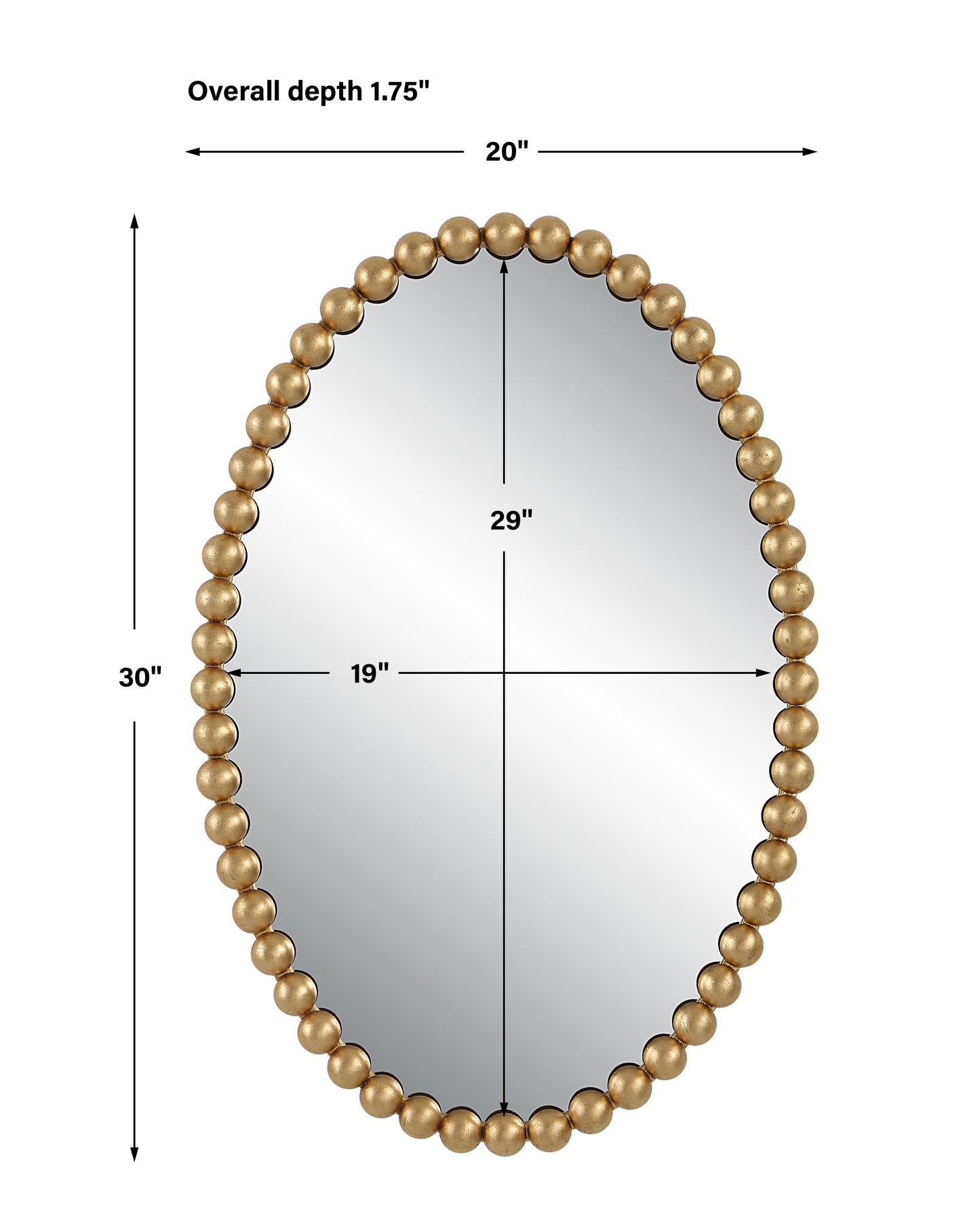 Uttermost Serna Gold Oval Mirror 09875