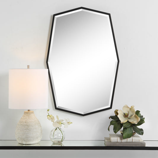 Uttermost Facet Octagonal Iron Mirror 09889