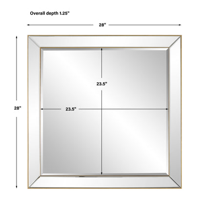 Uttermost Lytton Gold Square Mirror 09891