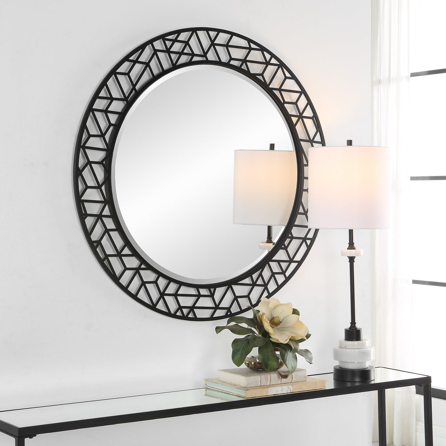 Uttermost Mosaic Metal Round Mirror 09907