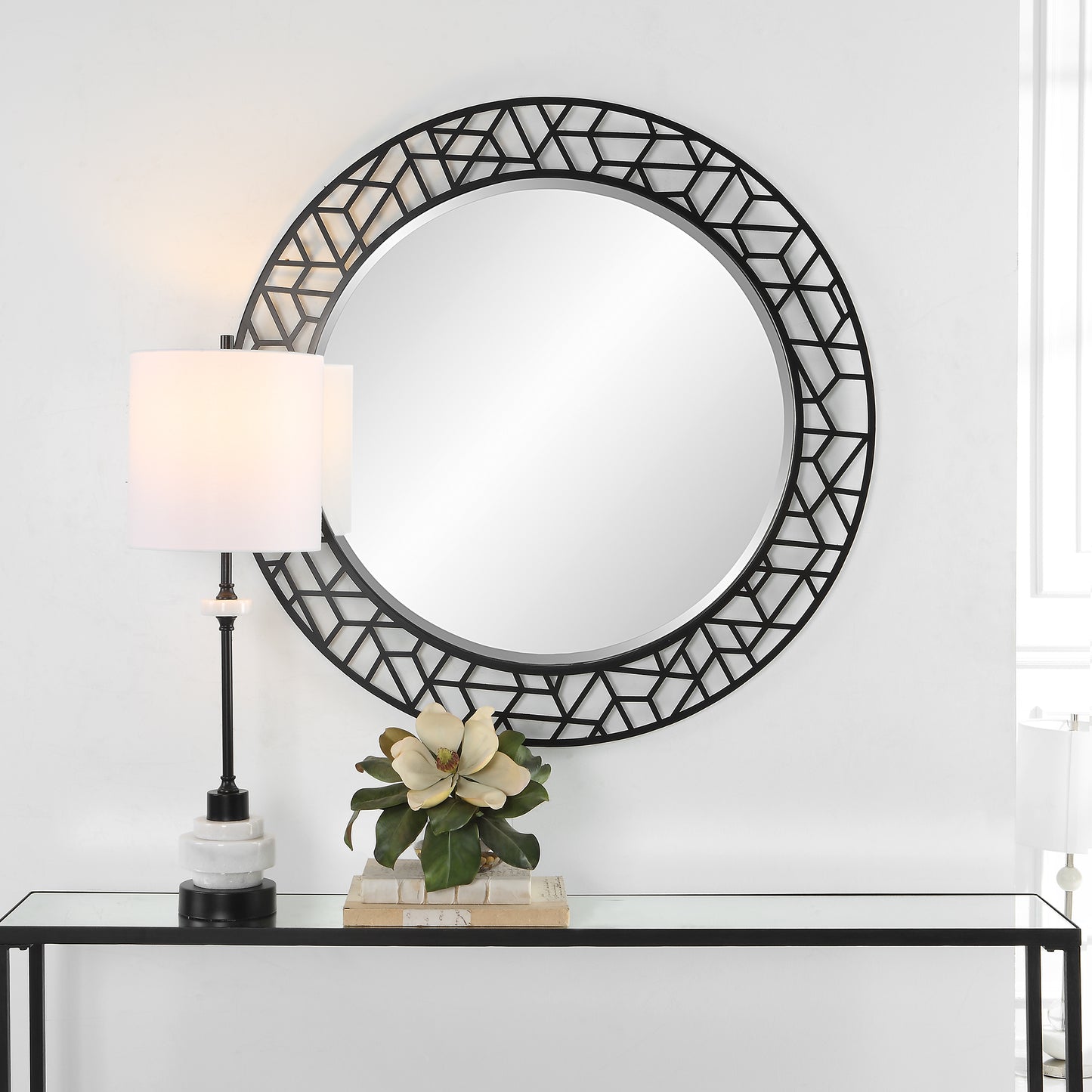 Uttermost Mosaic Metal Round Mirror 09907