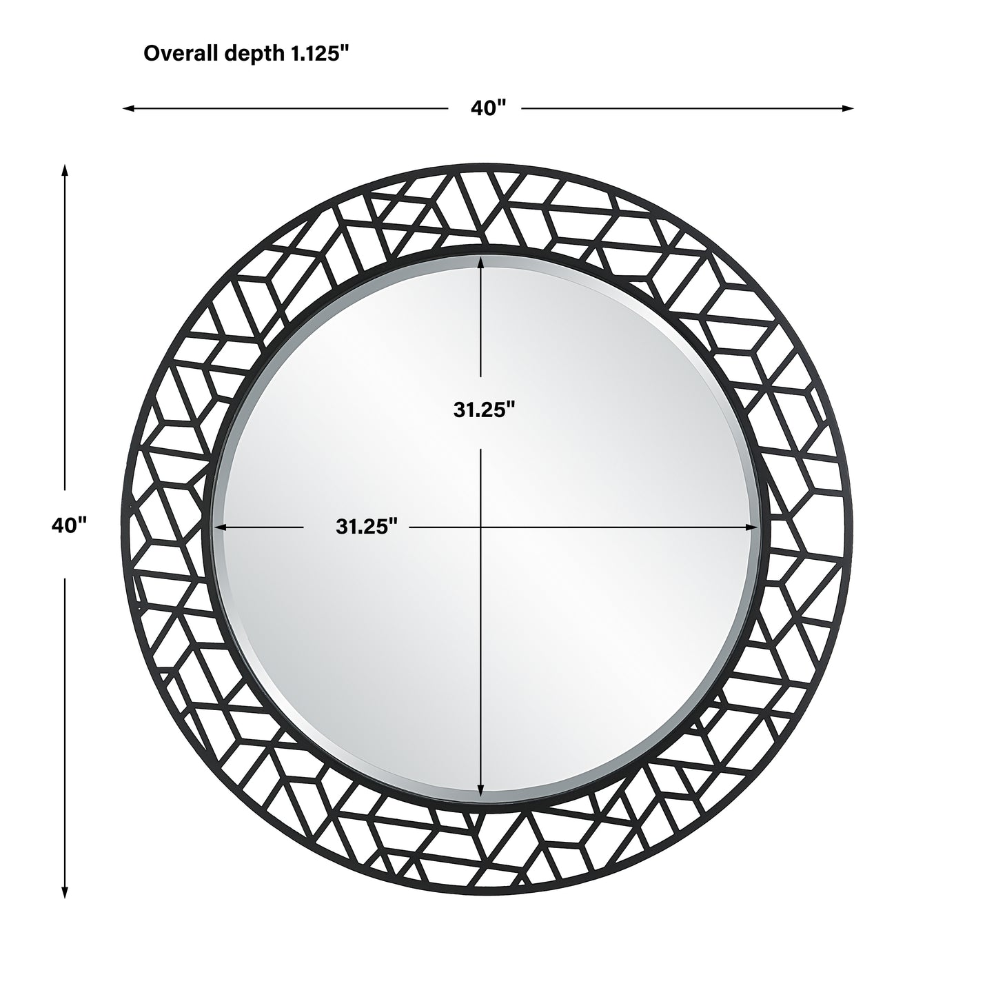 Uttermost Mosaic Metal Round Mirror 09907