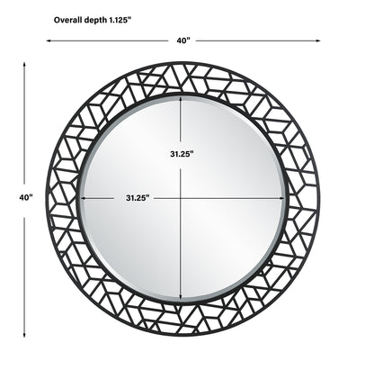 Uttermost Mosaic Metal Round Mirror 09907