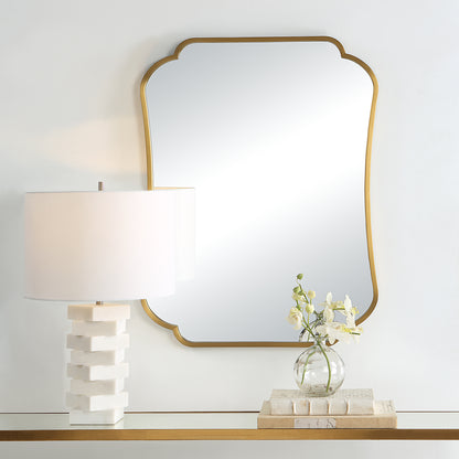 Uttermost Athena Brushed Brass Mirror 09904