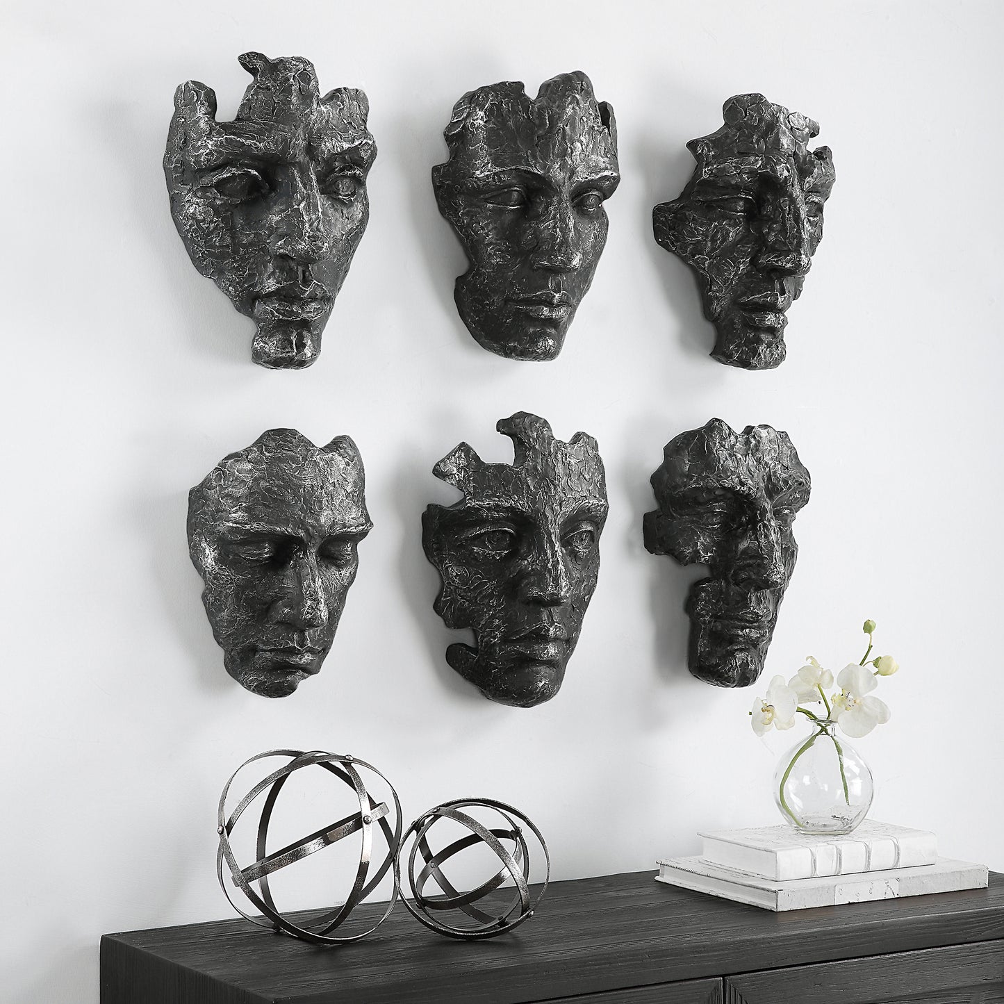 Uttermost Self-Portrait Metallic Wall Decor, Set/6 04350