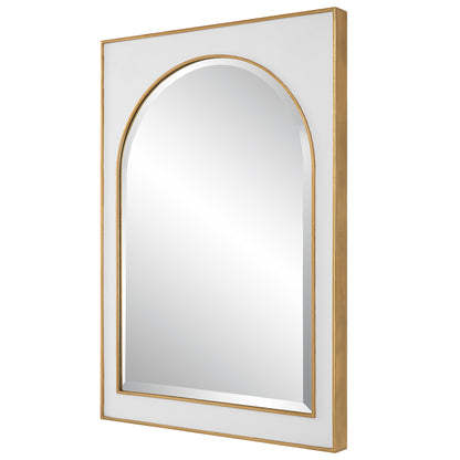 Uttermost Crisanta Gloss White Arch Mirror 09916