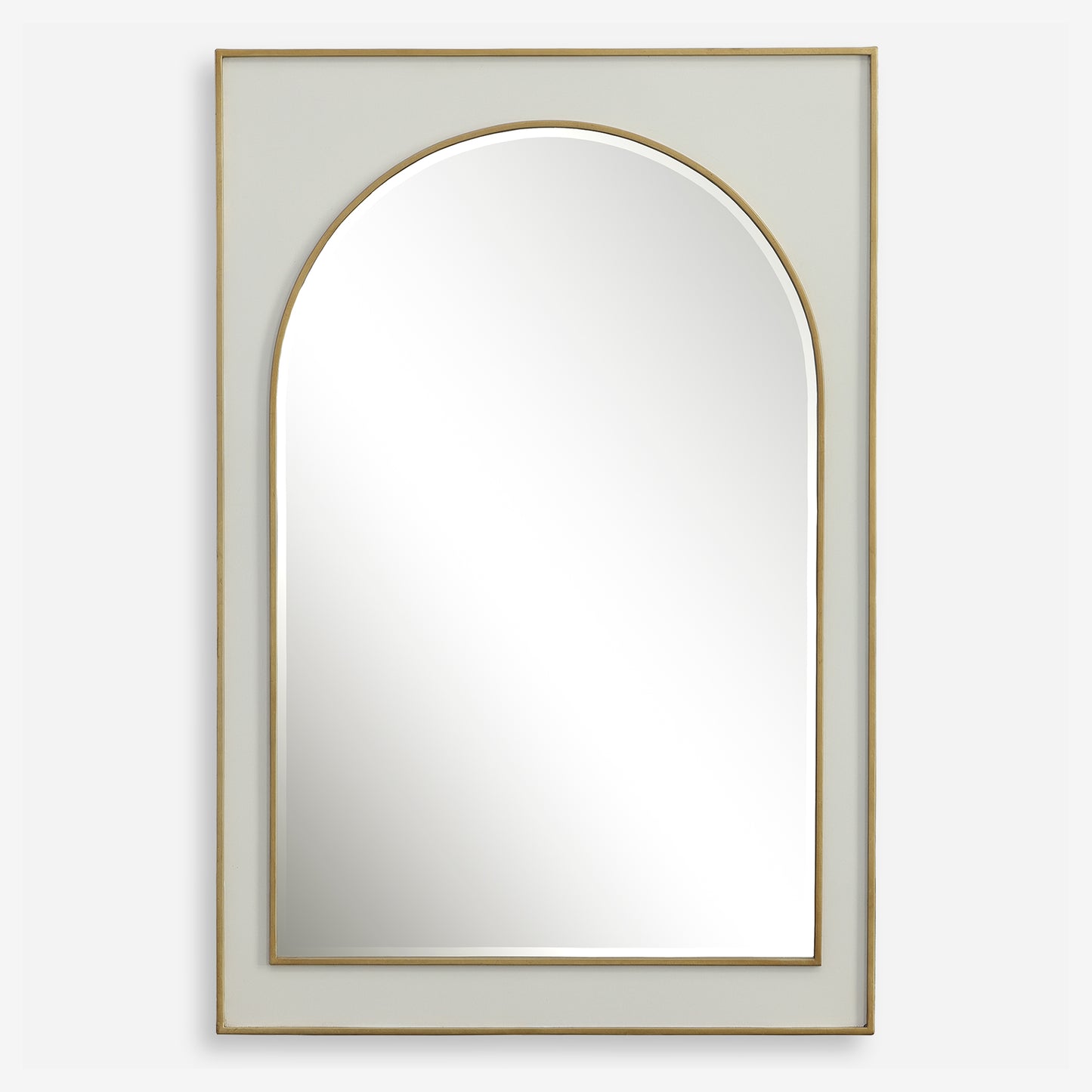 Uttermost Crisanta Gloss White Arch Mirror 09916