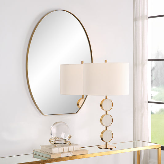 Uttermost Cabell Brass Oval Mirror 09924