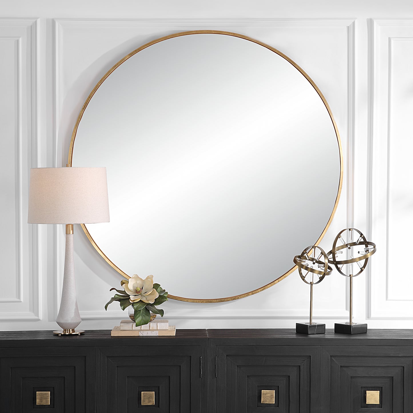 Uttermost Junius Large Gold Round Mirror 09928