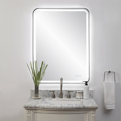 Uttermost Crofton Lighted Black Large Mirror 09946