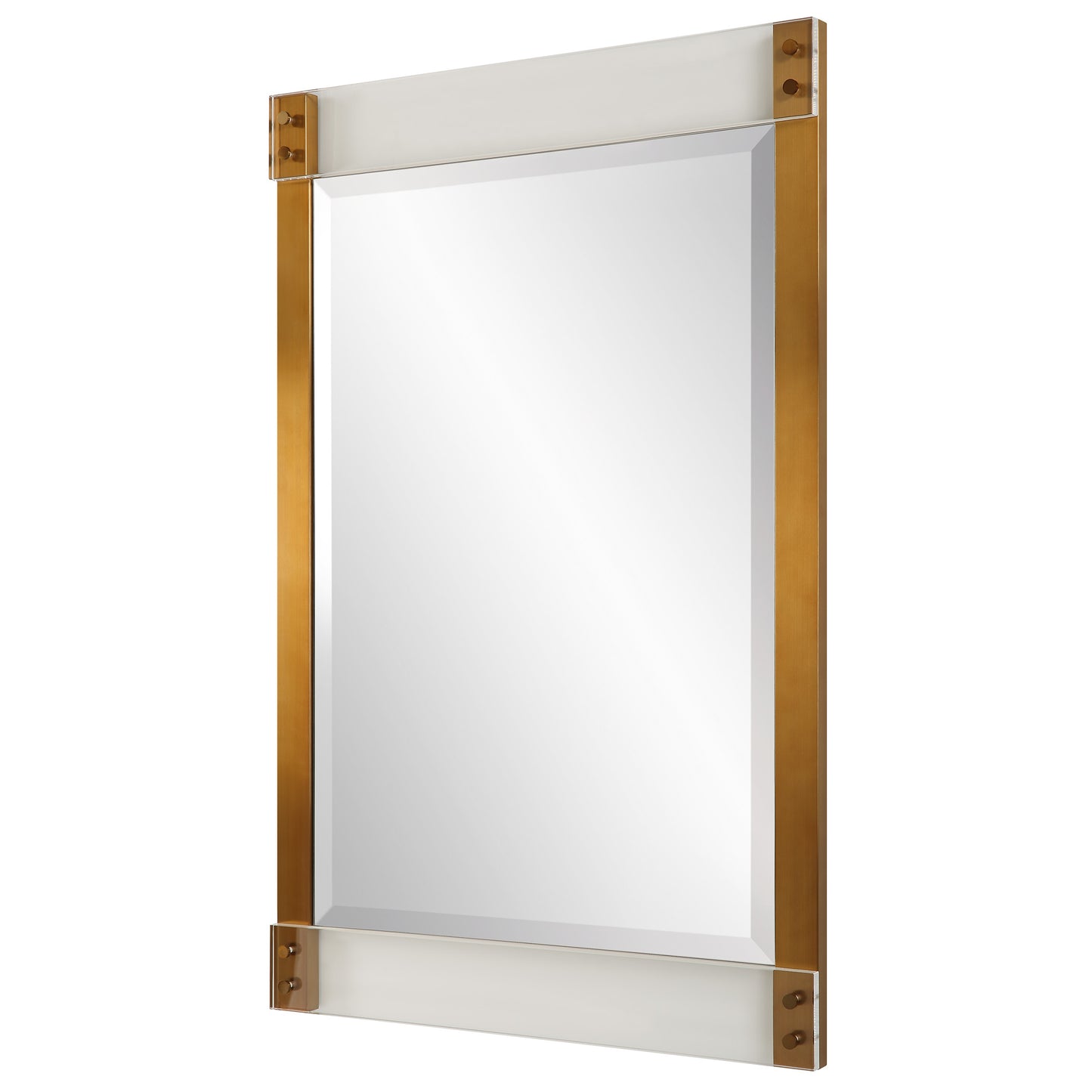 Uttermost Nera Plated Brass Mirror 09953