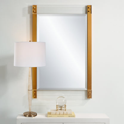 Uttermost Nera Plated Brass Mirror 09953