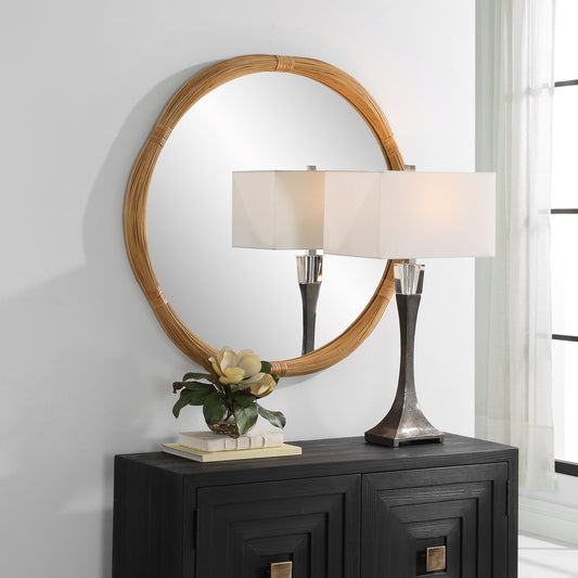 Uttermost Salina Round Bamboo Mirror 09960