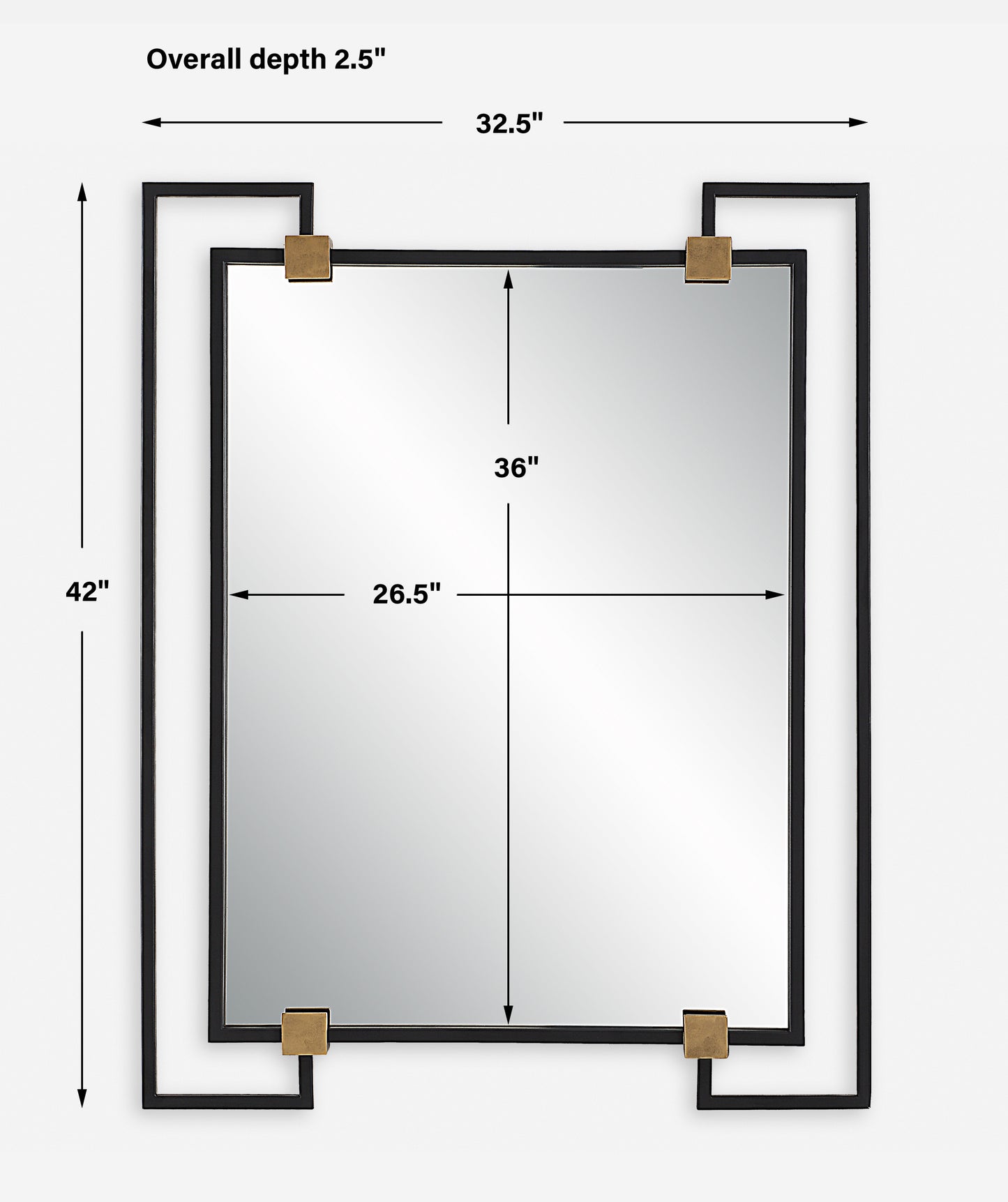 Uttermost Ivey Rectangle Industrial Mirror 09957