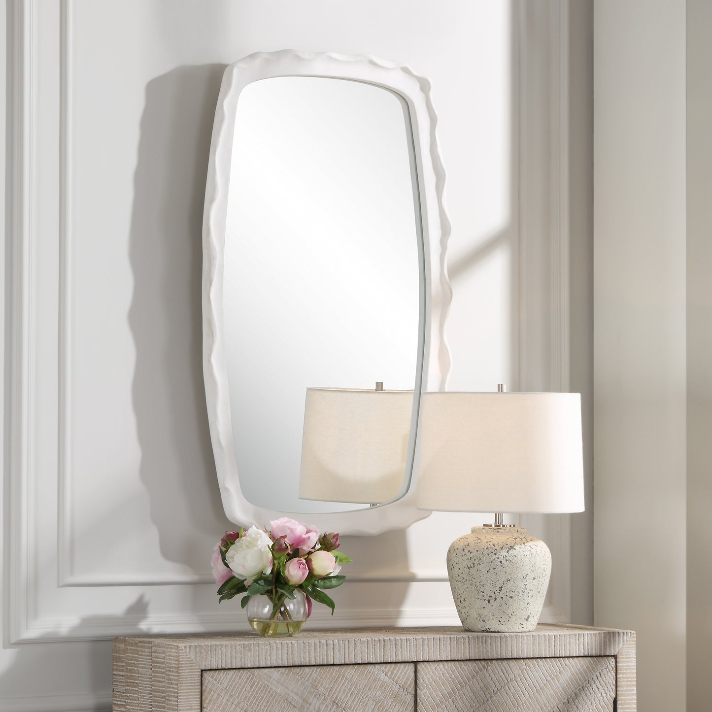 Uttermost Marbella White Mirror  09966