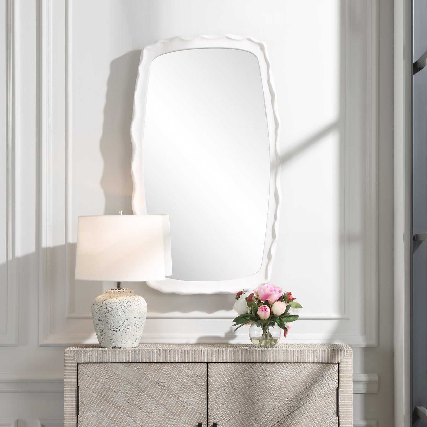 Uttermost Marbella White Mirror  09966