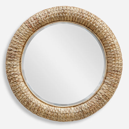 Uttermost Twisted Seagrass Round Mirror 08179