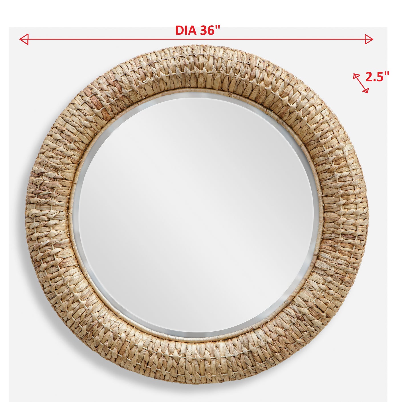 Uttermost Twisted Seagrass Round Mirror 08179