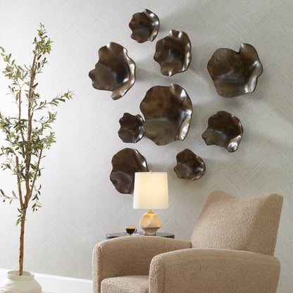 Uttermost Two Wood Wall D√©cor In Mocha, S/3 04361