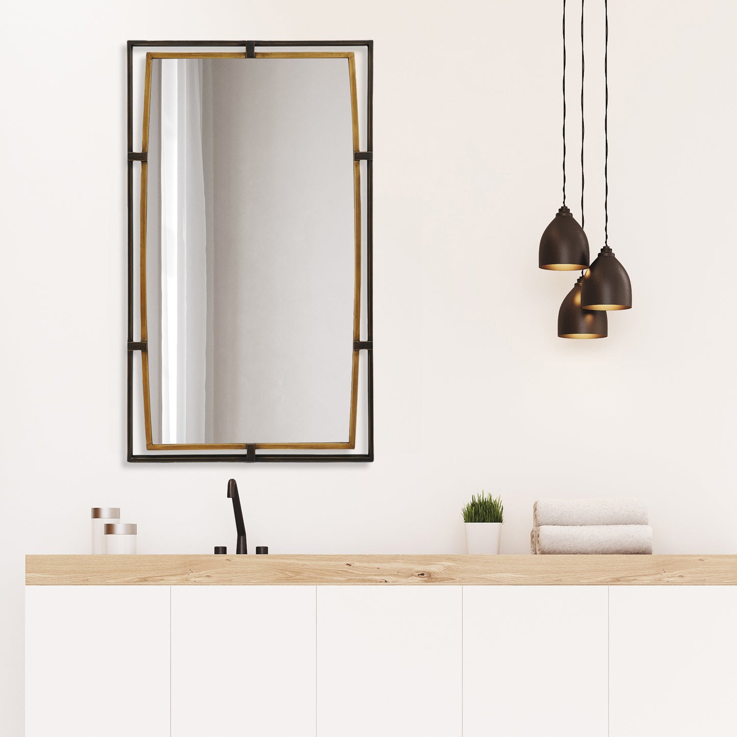 Lily Lifestyle Outer Frame Finished In A Distressed Rustic Bronze And Inner Frame A Lightly Antiqued Gold