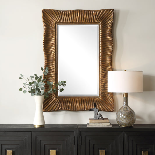 Uttermost Emerson Scalloped Antique Gold Mirror 09971