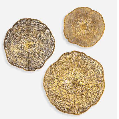 Uttermost Radiance Gold Metal Wall Decor Set/3 04370