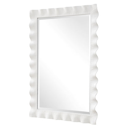 Uttermost Haya White Scalloped Mirror 09981