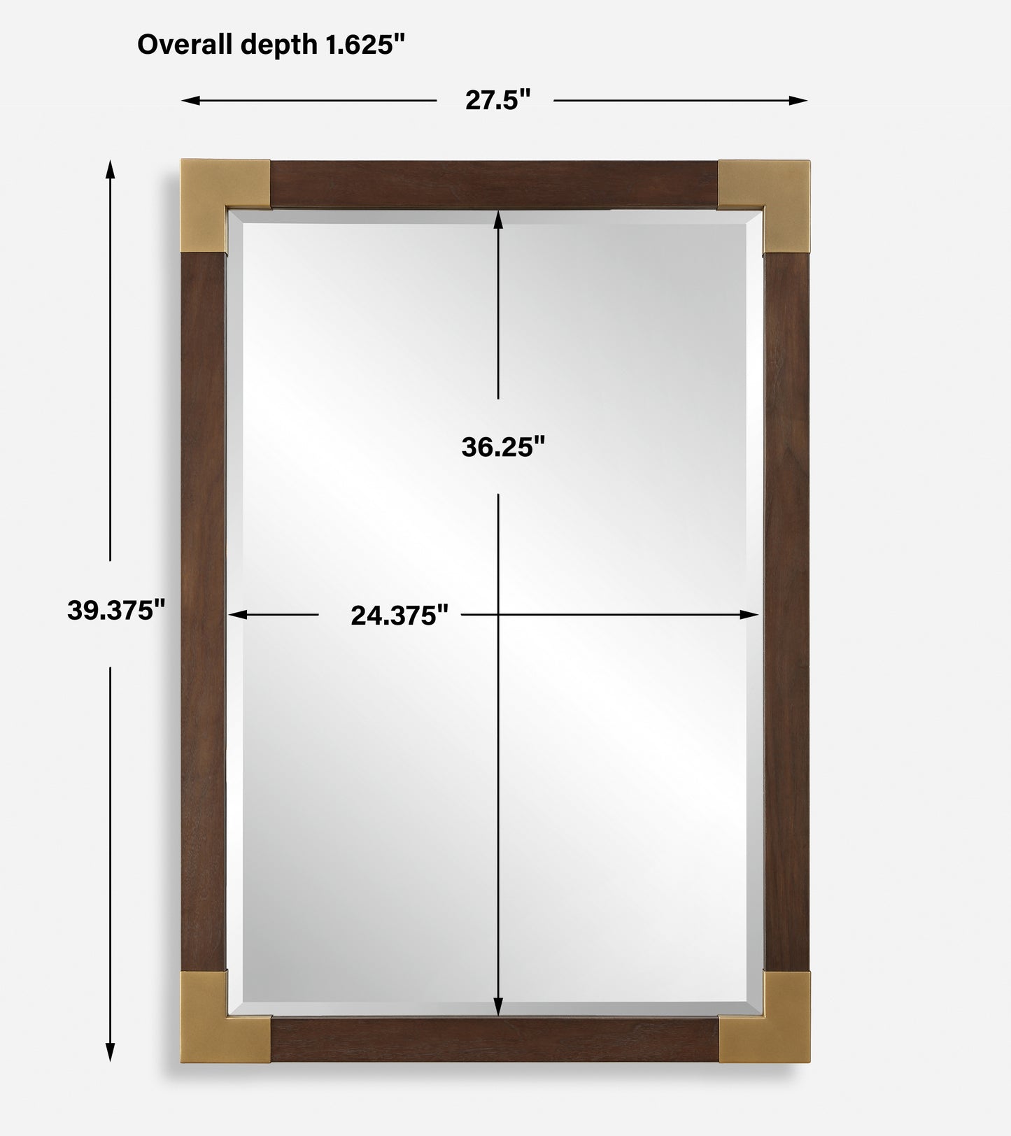 Uttermost Rhea Walnut Mirror 09979