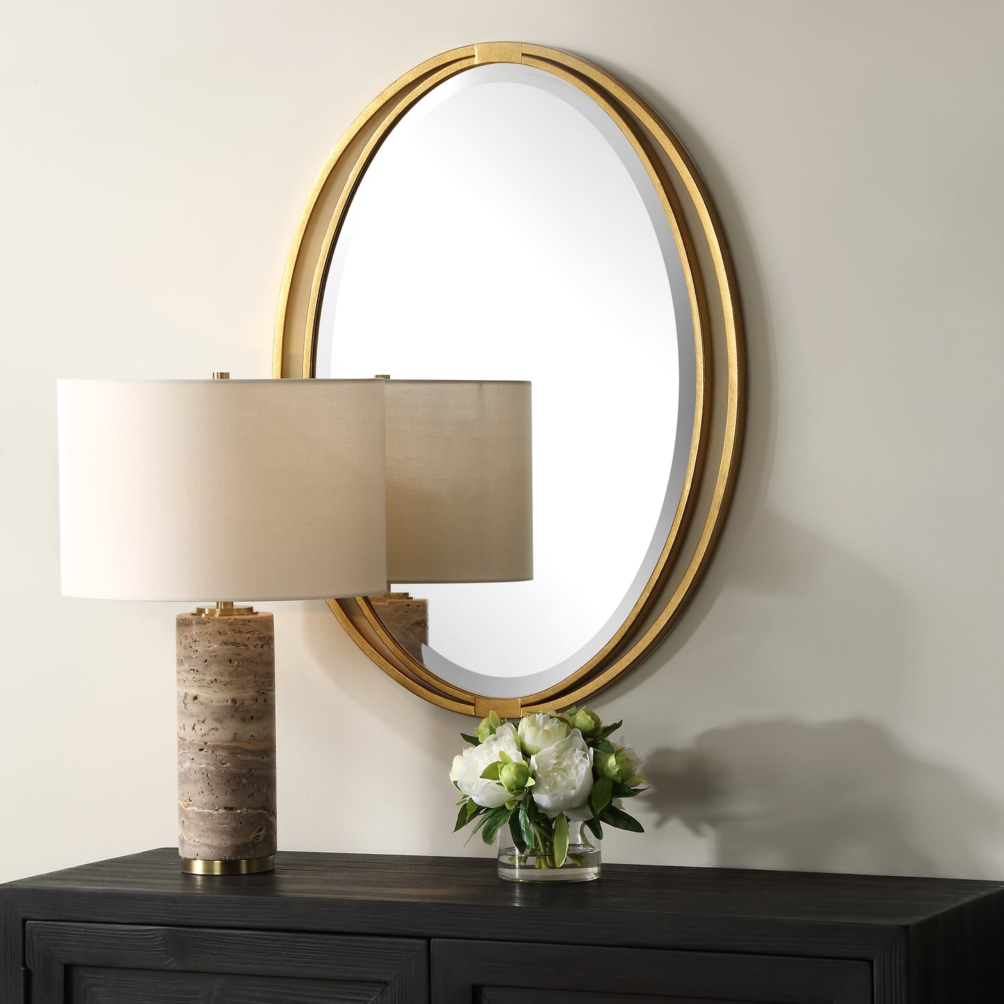 Uttermost Rhodes Gold Oval Mirror 09992