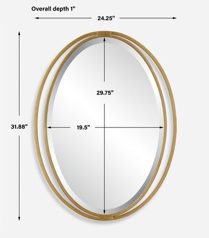 Uttermost Rhodes Gold Oval Mirror 09992