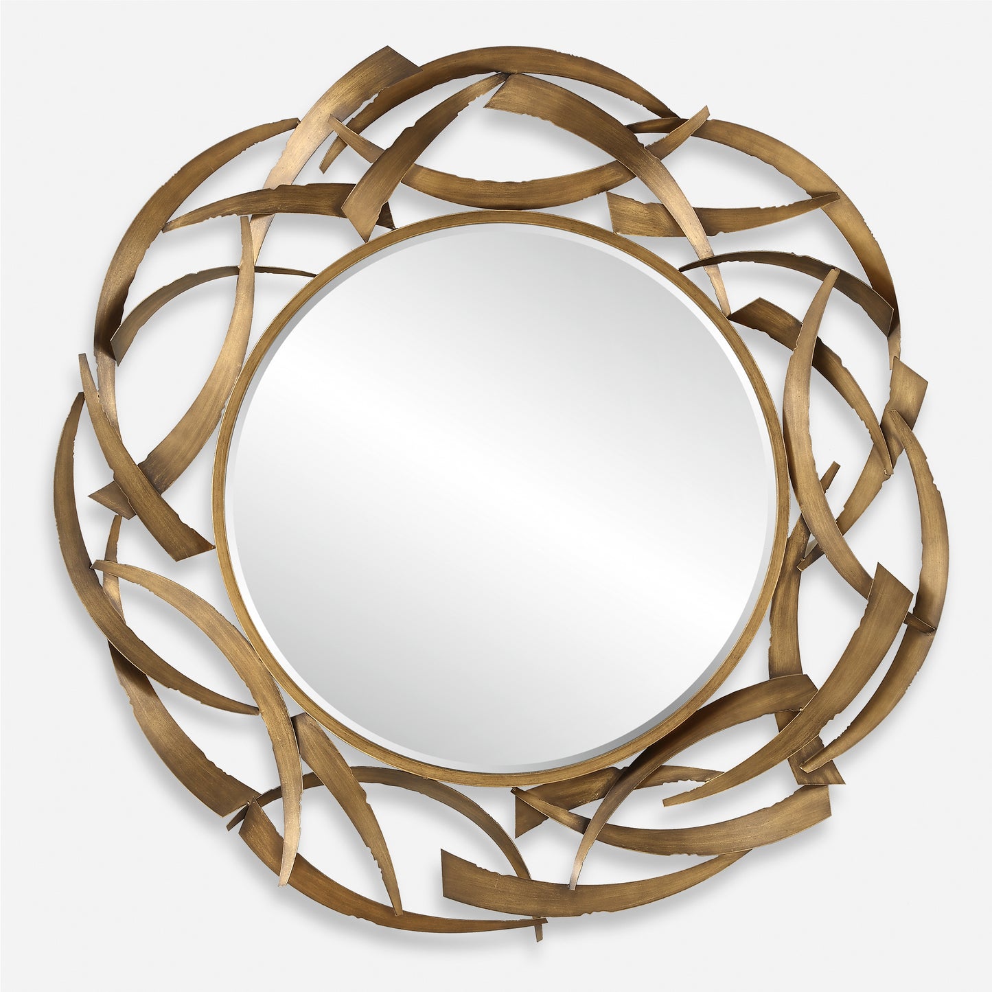 Uttermost Cutting Edge Bronze Round Mirror 08181