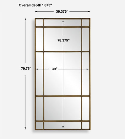 Uttermost Spurgeon Gold Window Mirror 08182