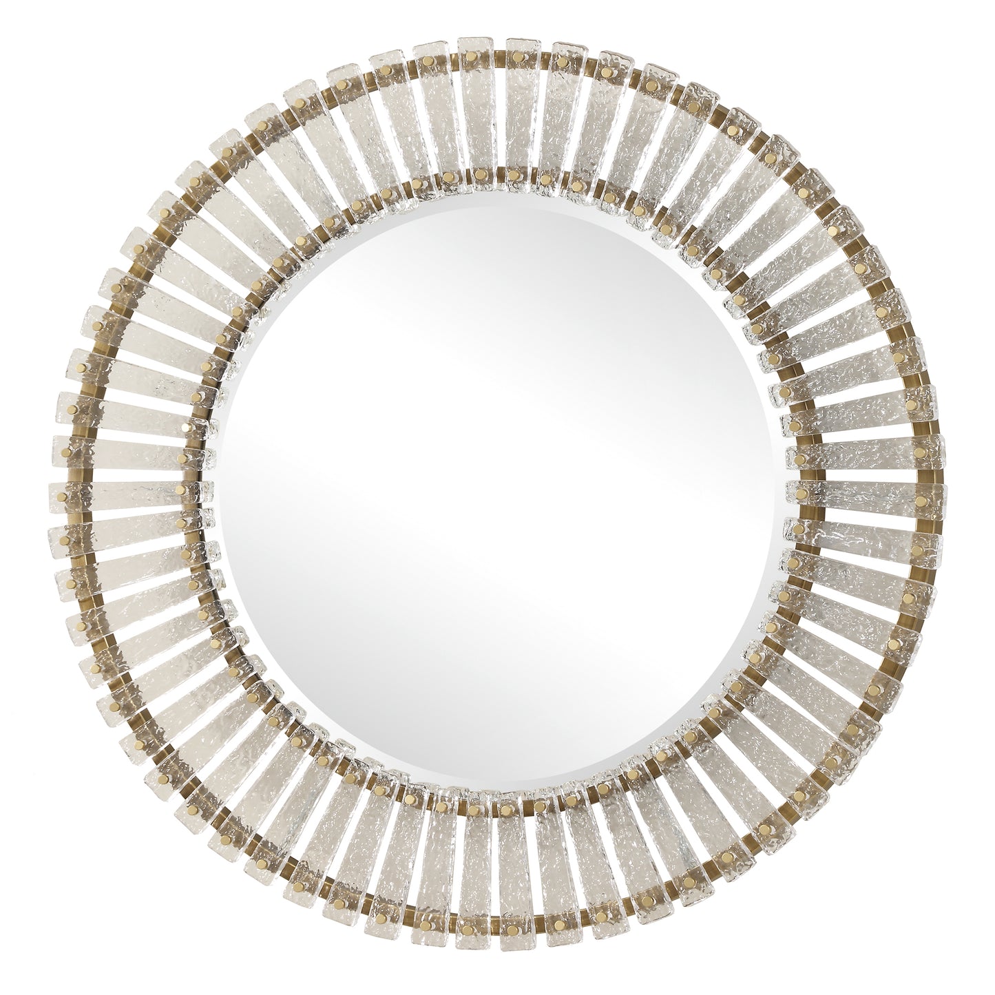 Uttermost Denali Textured Glass Round Mirror 09997