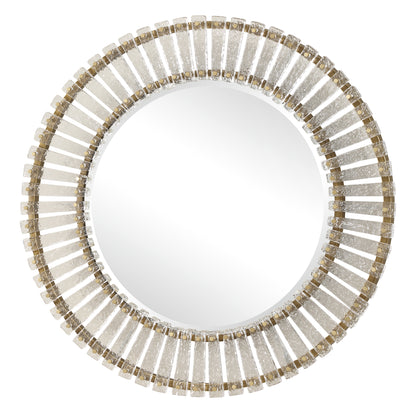 Uttermost Denali Textured Glass Round Mirror 09997