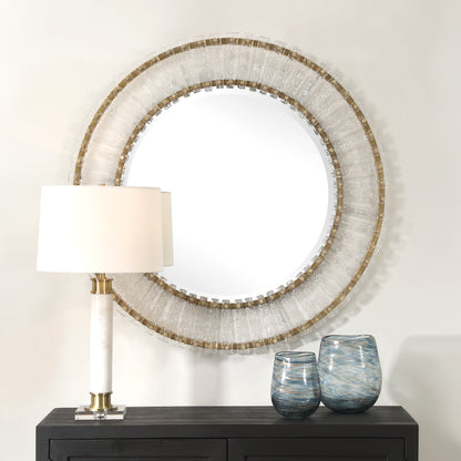 Uttermost Denali Textured Glass Round Mirror 09997