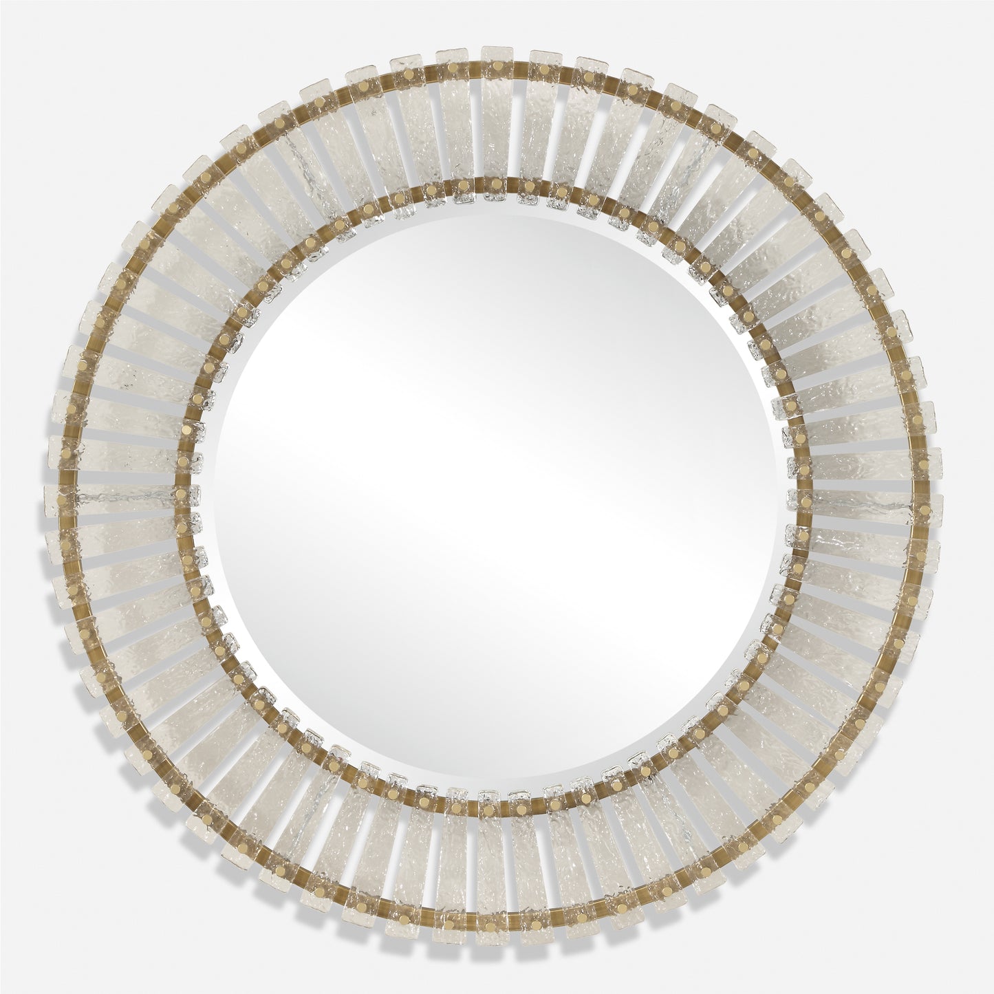 Uttermost Denali Textured Glass Round Mirror 09997