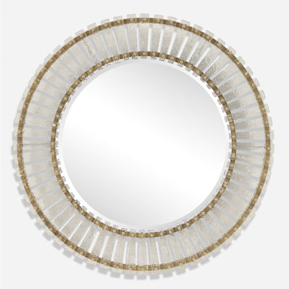 Uttermost Denali Textured Glass Round Mirror 09997