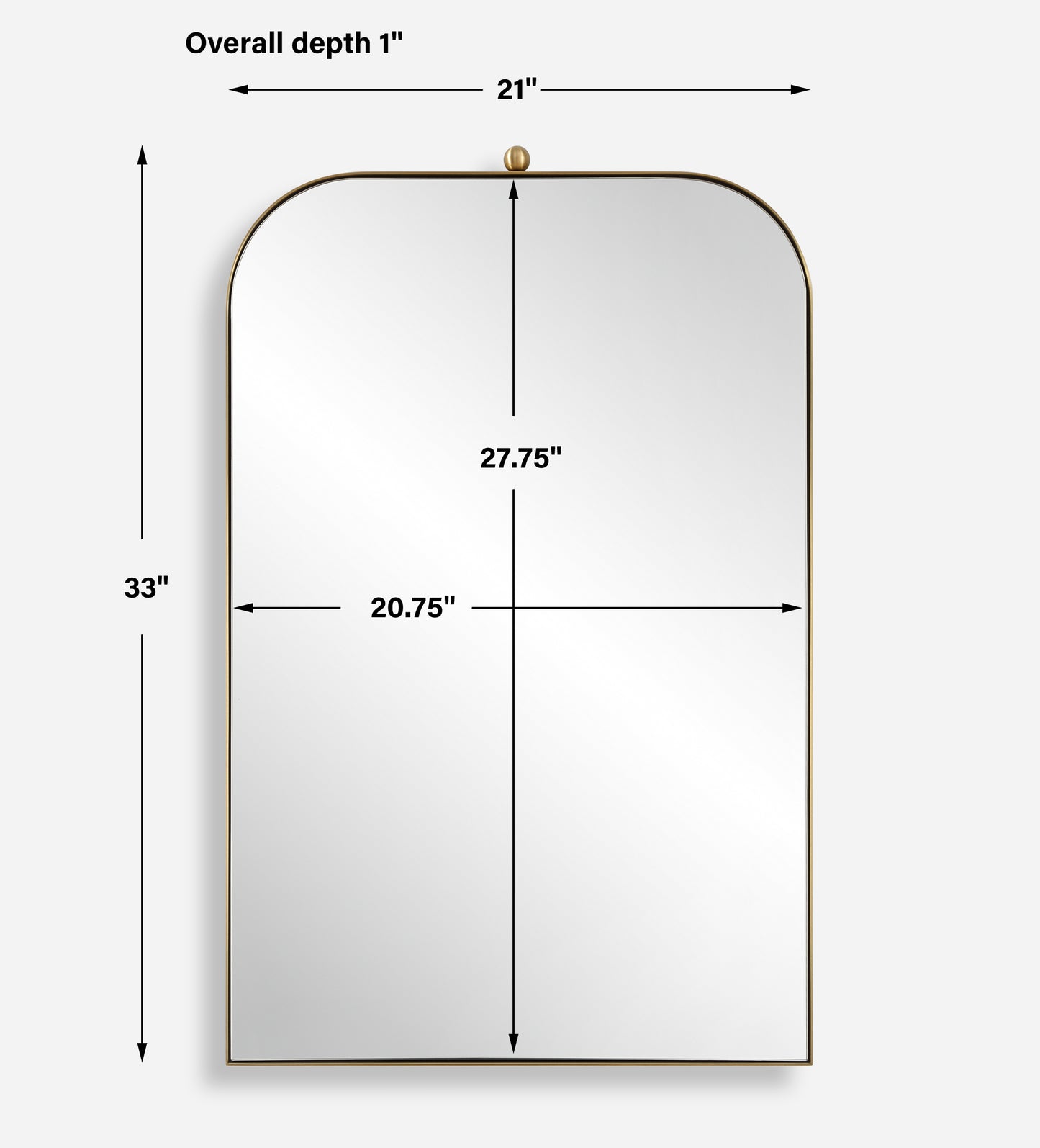 Uttermost Cassidy Brass Arch Mirror 08185