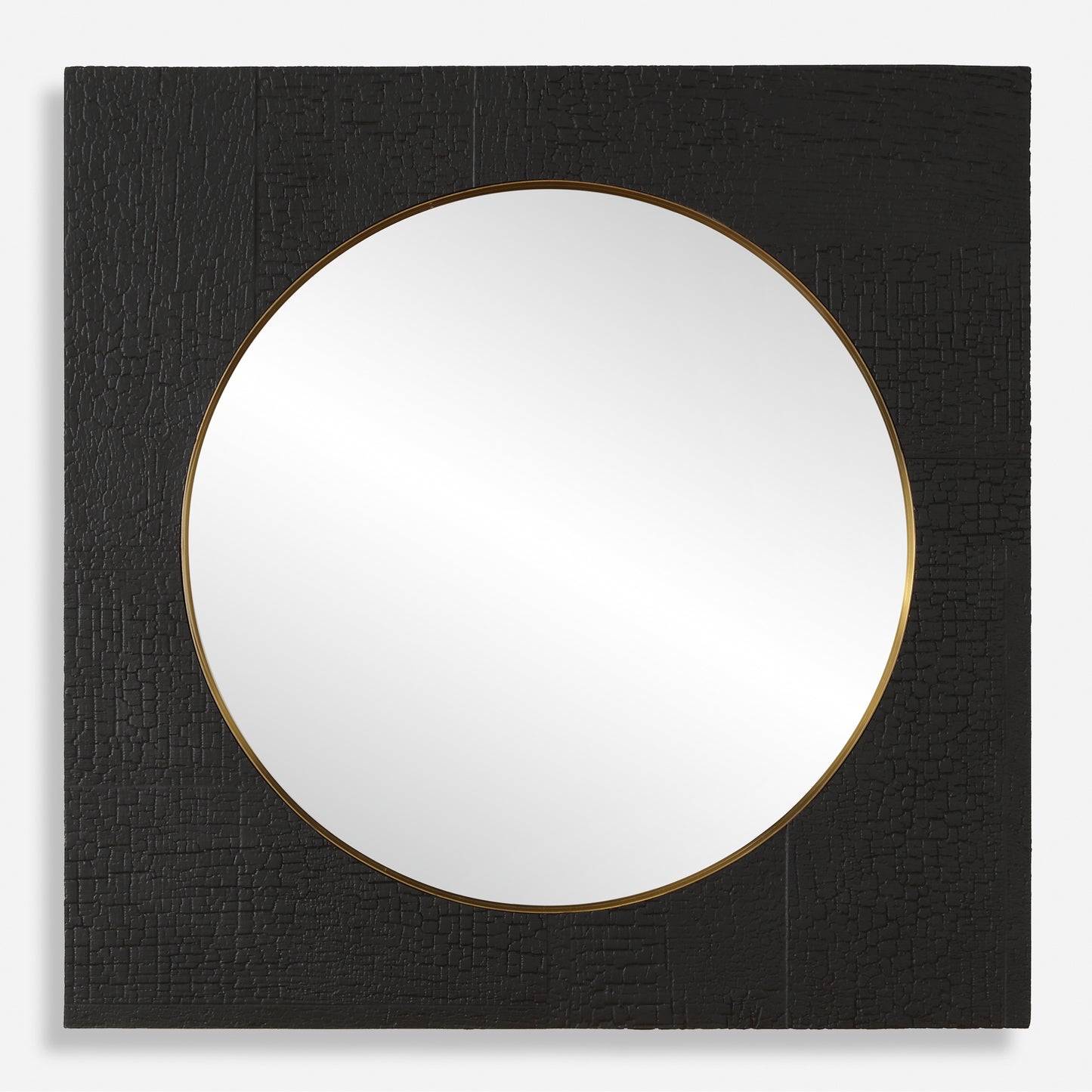 Uttermost Ember Black Square Mirror 09984