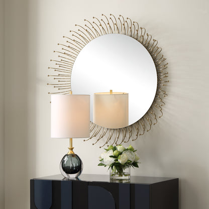 Uttermost Aga Round Gold Mirror 09985