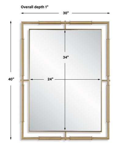 Uttermost It's All Connected Rectangle Brass Mirror 08188