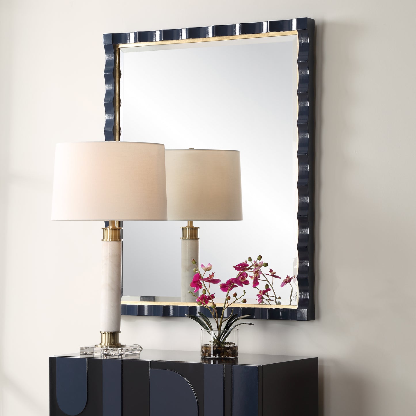 Uttermost Gulf Navy Blue Mirror 08207