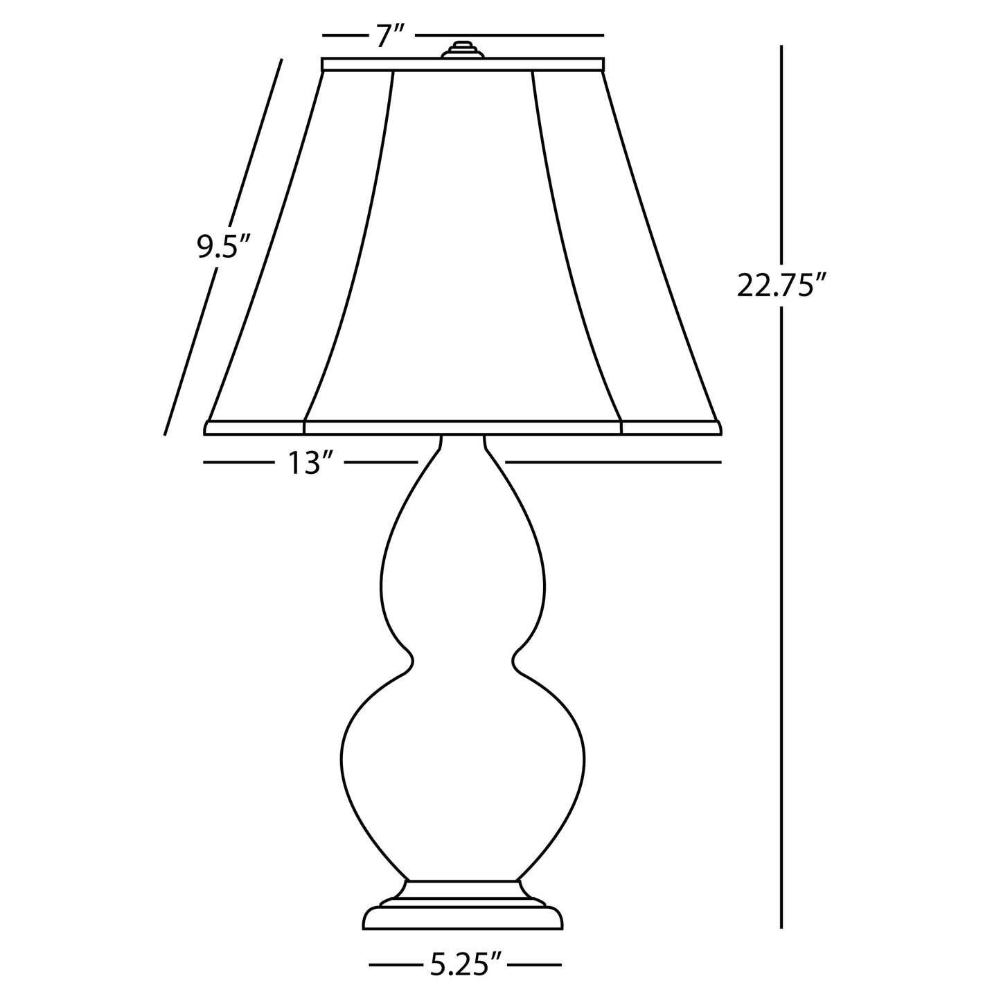 Robert Abbey  Matte Lily Small Double Gourd Accent Lamp in Matte Lily Glazed Ceramic with Deep Patina Bronze Finished Accents MLY11