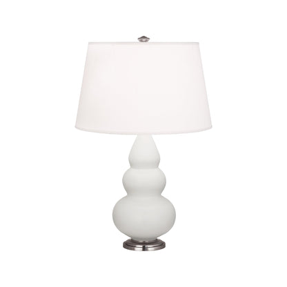 Robert Abbey  Matte Lily Small Triple Gourd Accent Lamp in Matte Lily Glazed Ceramic with Antique Silver Finished Accents MLY32