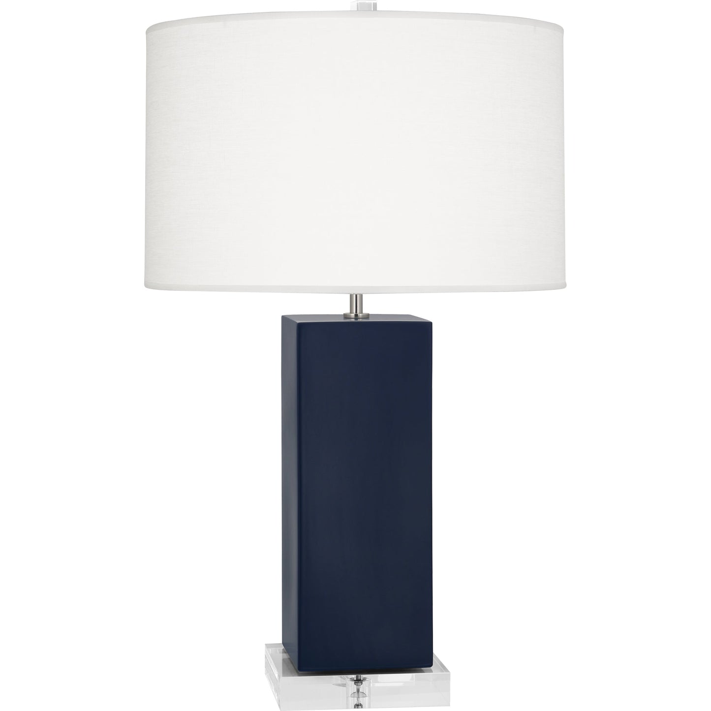 Robert Abbey  Matte Midnight Blue Harvey Table Lamp in Matte Midnight Blue Glazed Ceramic MMB95