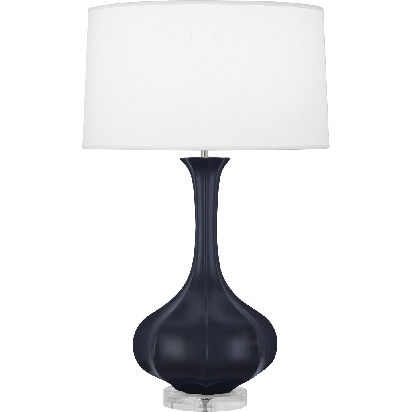 Robert Abbey  Matte Midnight Blue Pike Table Lamp in Matte Midnight Blue Glazed Ceramic Lucite Base MMB96