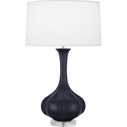 Robert Abbey  Matte Midnight Blue Pike Table Lamp in Matte Midnight Blue Glazed Ceramic Lucite Base MMB96