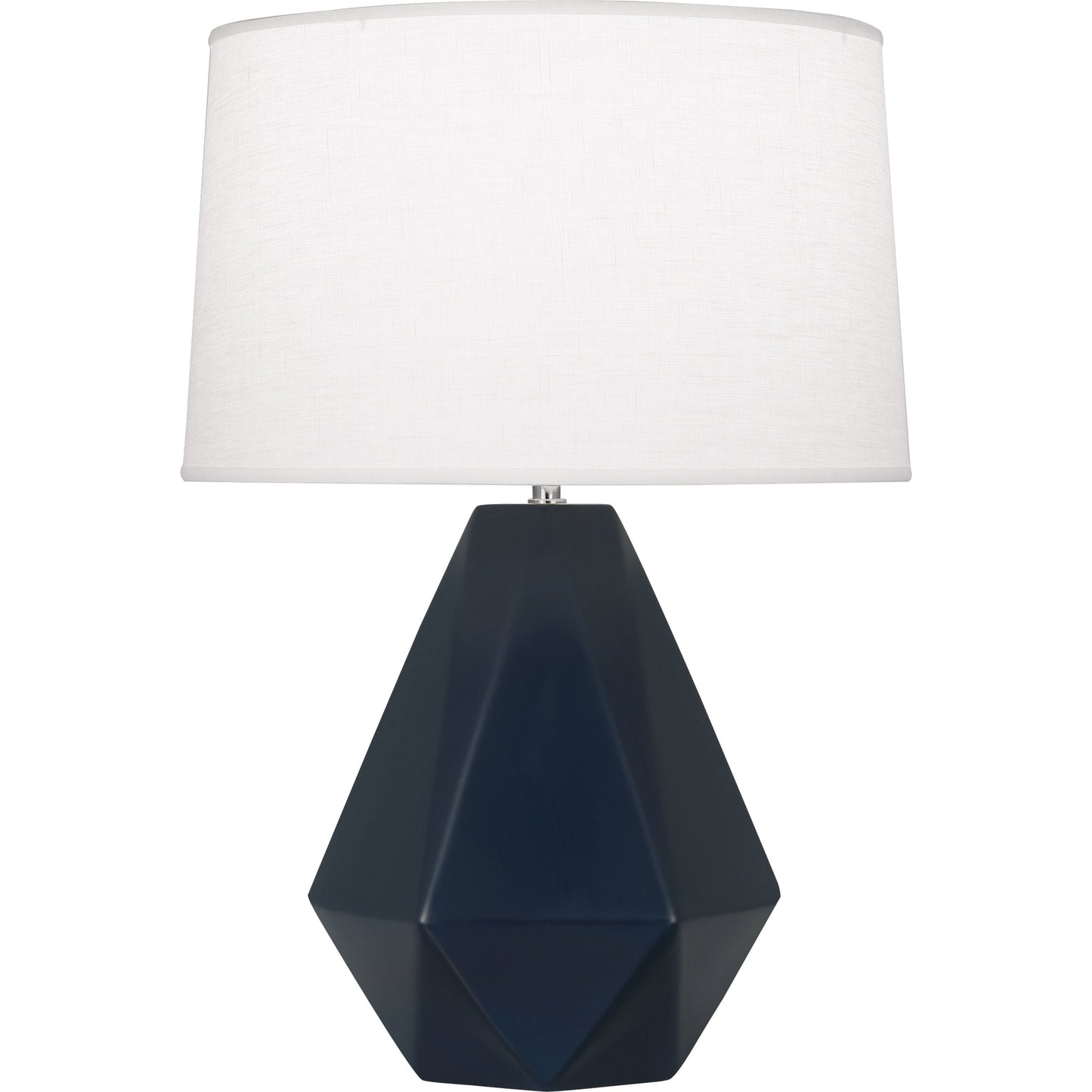 Robert Abbey  Matte Midnight Blue Delta Table Lamp in Matte Midnight Blue Glazed Ceramic MMB97